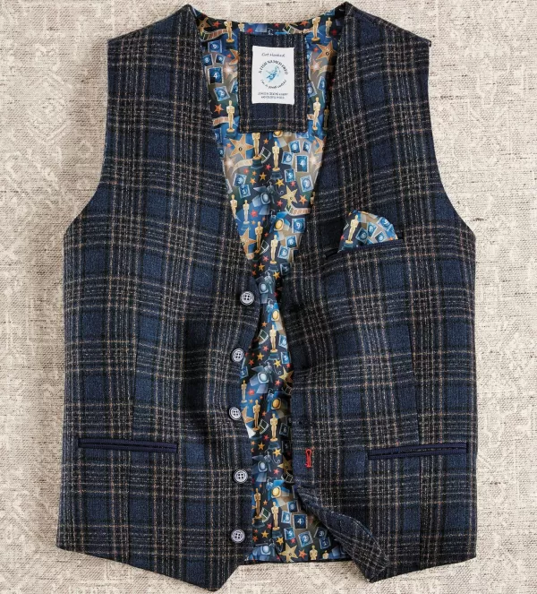 A Fish Named Fred Glen Plaid Vest- Vests