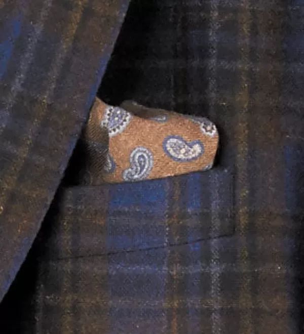 Amanda Christensen Paisley Pocket Square- Pocket Squares