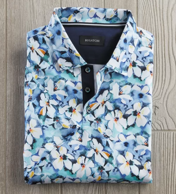 Bugatchi Hendrix Floral Polo- Polos & Knits