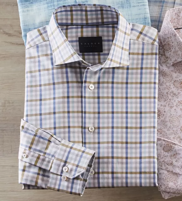 Calder Carmel Check Long Sleeve Shirt- Long Sleeve Sport Shirts