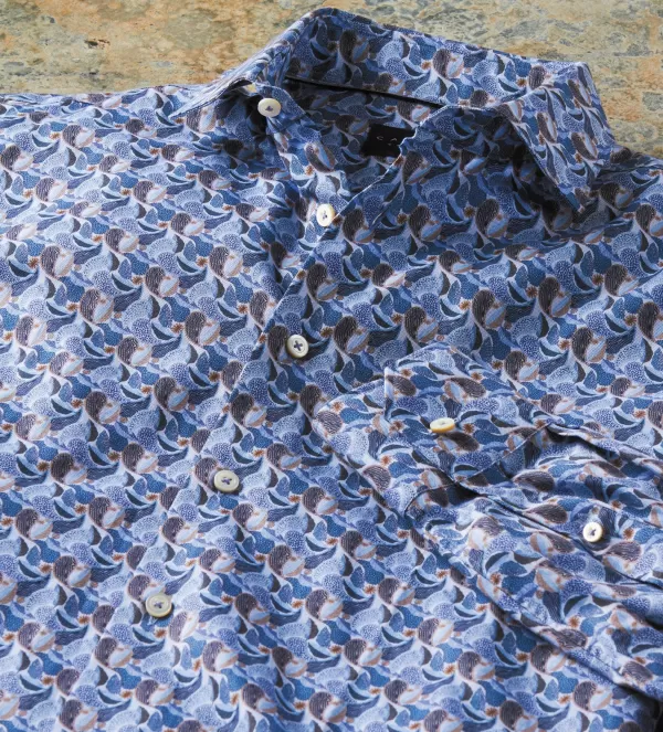 Calder Carmel Tossed Paisley Shirt- Long Sleeve Sport Shirts