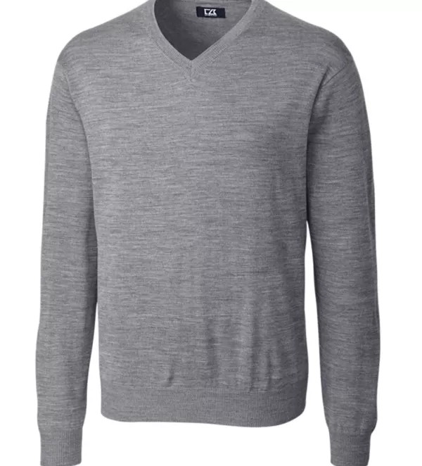 Cutter u0026 Buck Cutter & Buck Douglas Washable Merino Blend V-Neck Sweater- Pullovers & Layers