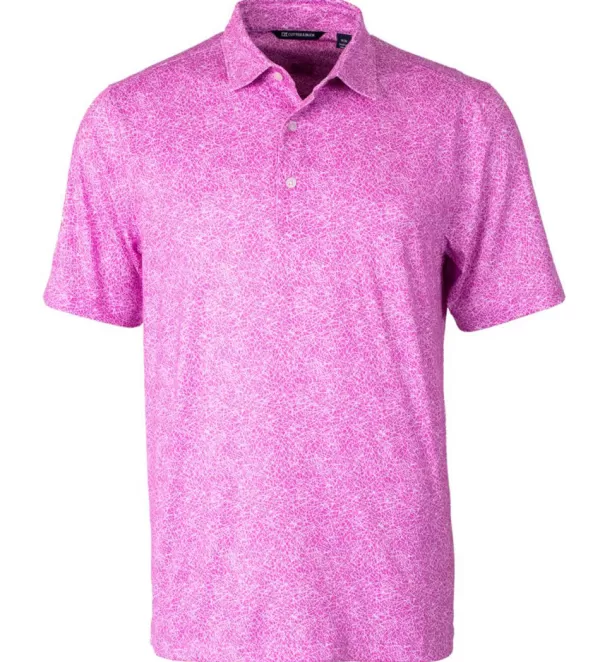Cutter u0026 Buck Cutter & Buck Pike Constellation Print Short Sleeve Polo Shirt- Polos & Knits