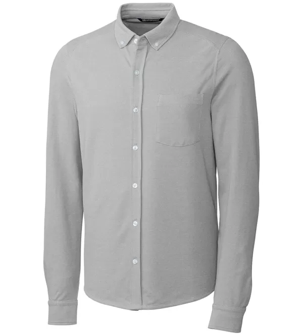 Cutter u0026 Buck Cutter & Buck Reach Long Sleeve Oxford Sport Shirt- Long Sleeve Sport Shirts