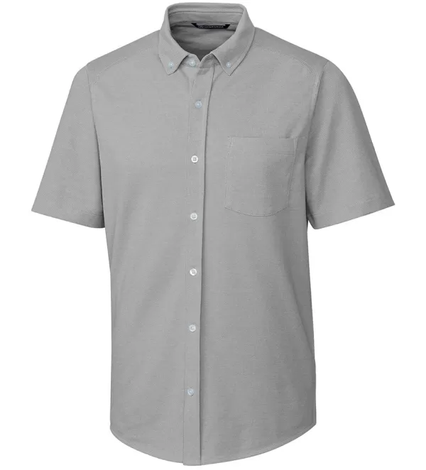 Cutter u0026 Buck Cutter & Buck Reach Short Sleeve Oxford Sport Shirt- Short Sleeve Sport Shirts