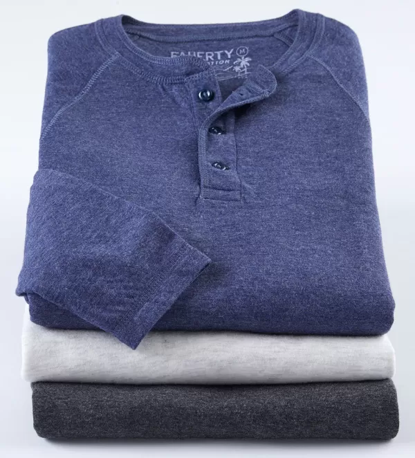 Faherty Cloud Henley- Polos & Knits