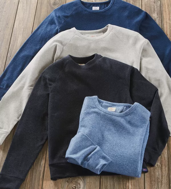 Faherty Legend Crewneck Sweatshirt- Pullovers & Layers