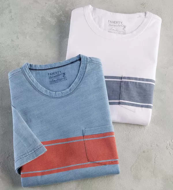 Faherty Surf Stripe Tee- Tees