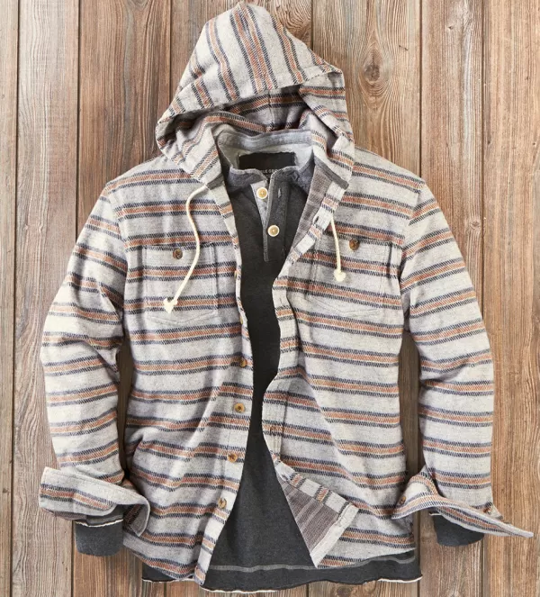 Johnnie-O Barta Hoodie Shirt Jacket- Casual & Active