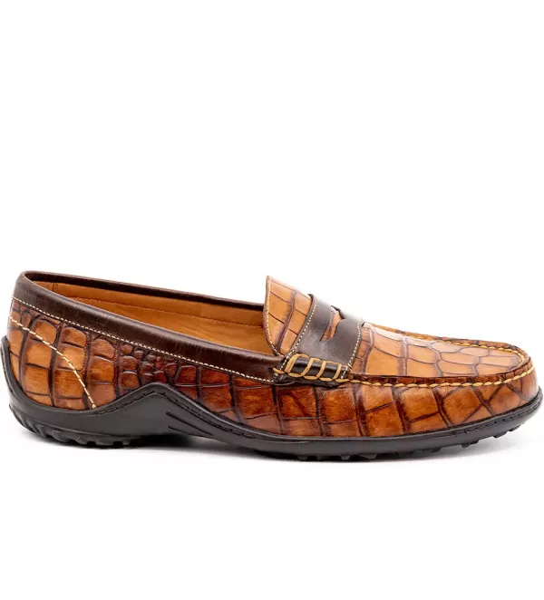 Martin Dingman Bill Alligator-Grain Loafers- Casual Shoes