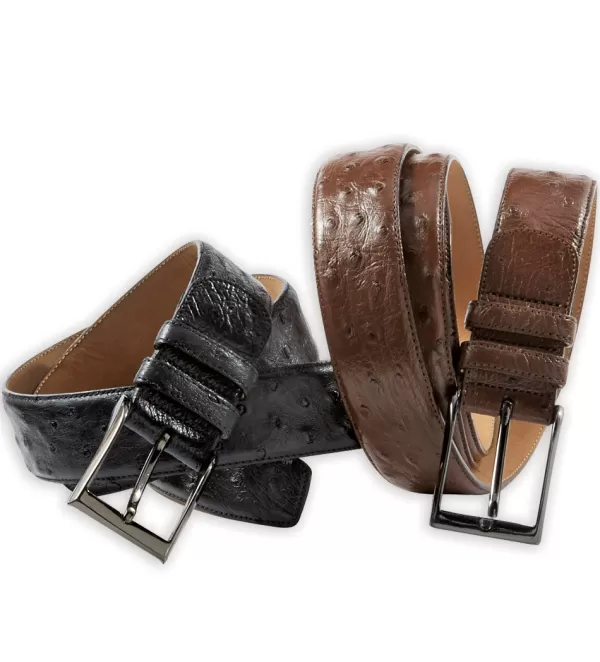 Mezlan Rollini Genuine Ostrich Belt- Belts