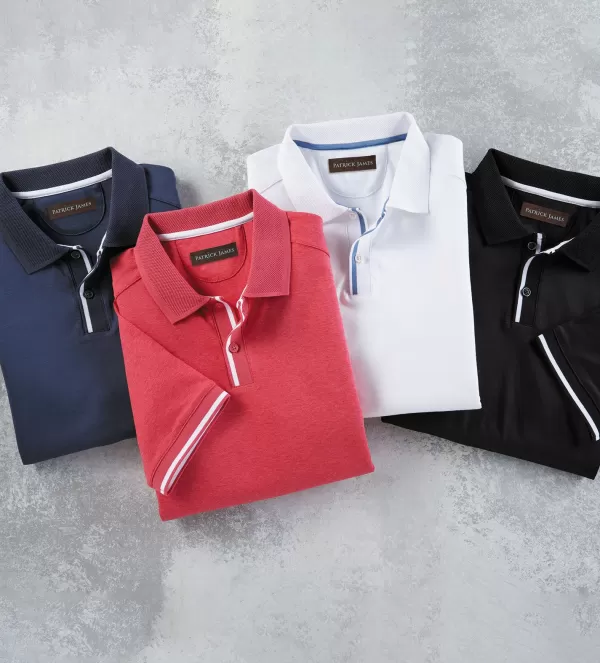 Patrick James Aqua Cotton Polo- Polos & Knits