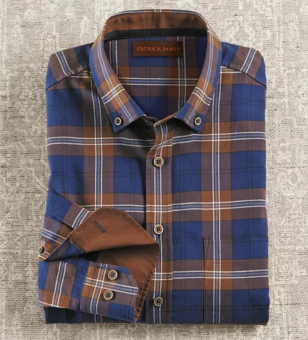 Patrick James Bold Plaid Long Sleeve Shirt- Long Sleeve Sport Shirts