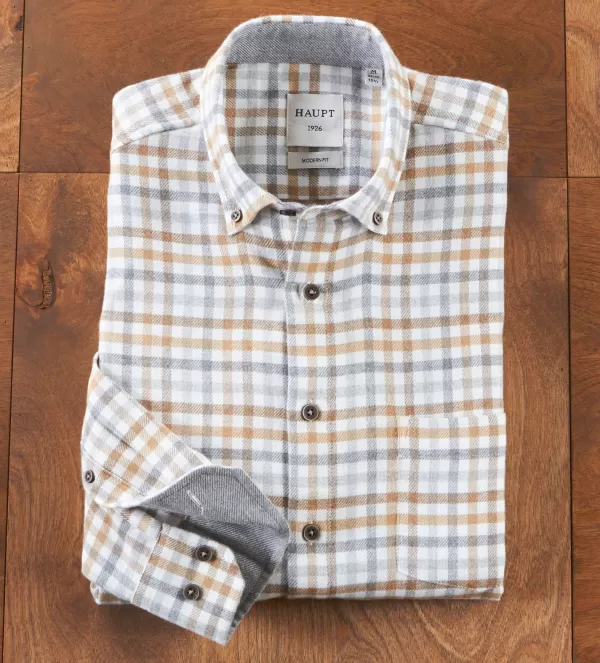 Patrick James Check Flannel Shirt- Long Sleeve Sport Shirts