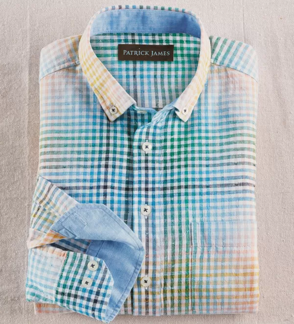 Patrick James Check Shirt- Long Sleeve Sport Shirts