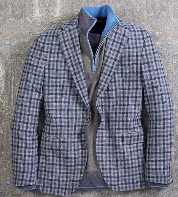 Patrick James Check Sport Coat- Sport Coats