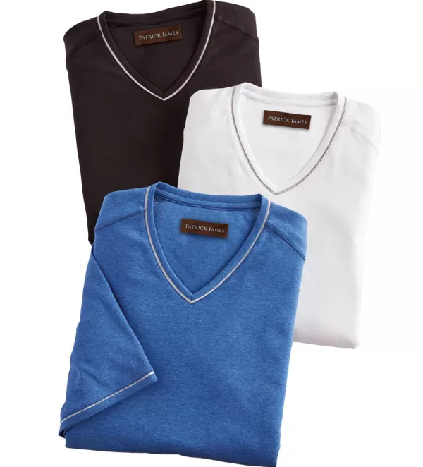 Patrick James Cotton V-Neck- Tees