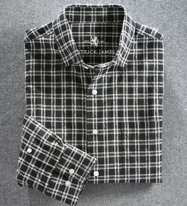 Patrick James Fancy Plaid Long Sleeve Sport Shirt- Long Sleeve Sport Shirts