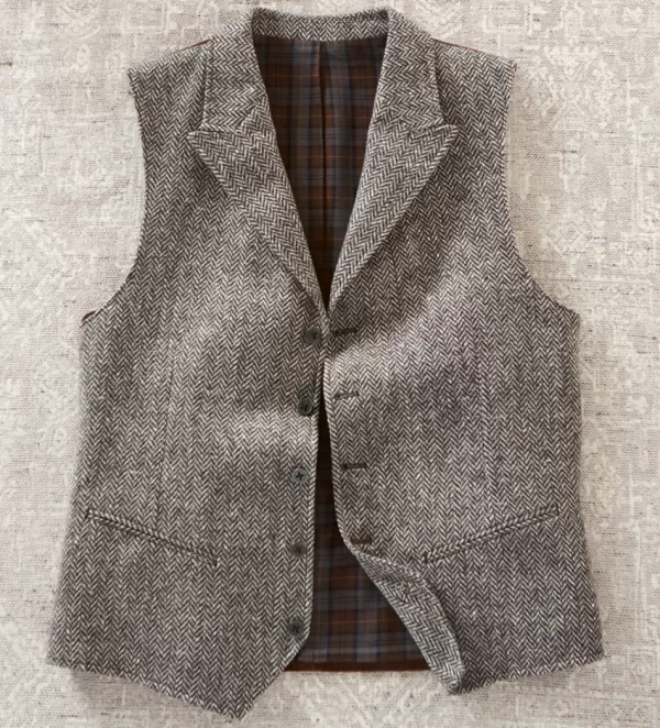 Patrick James Herringbone Vest- Vests