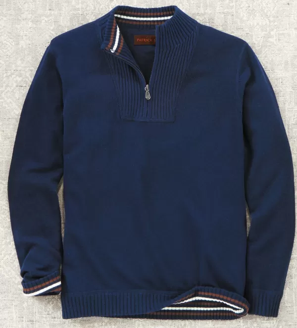 Patrick James Mixed Rib Sweater- Pullovers & Layers