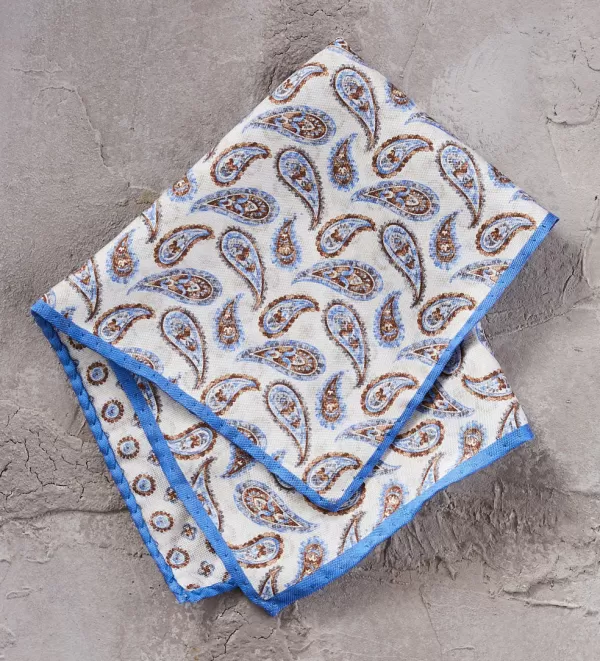 Patrick James Paisley Silk Pocket Square- Pocket Squares