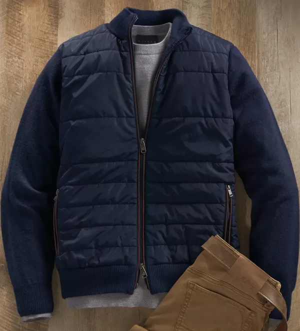 Patrick James Quilted Sweater Jacket- Casual & Active