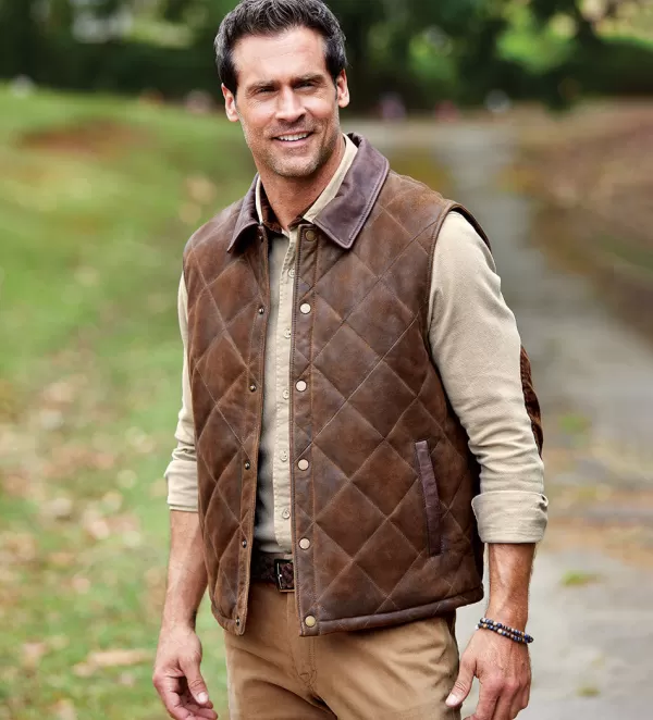 Patrick James Yellowstone Vest- Leather & Suede