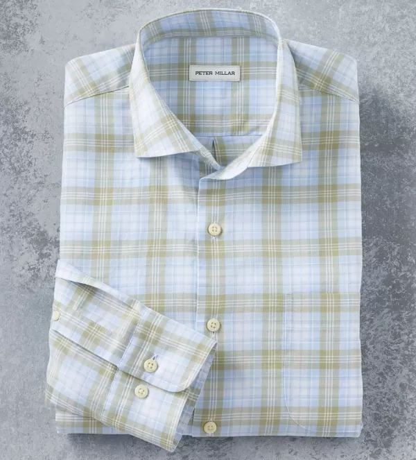 Peter Millar Camden Plaid Long Sleeve Shirt- Long Sleeve Sport Shirts