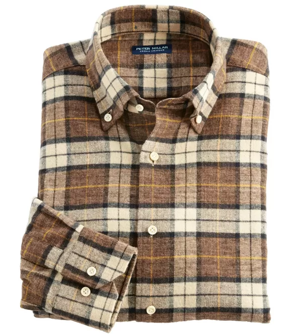 Peter Millar Long Sleeve Satoh Plaid Shirt- Long Sleeve Sport Shirts