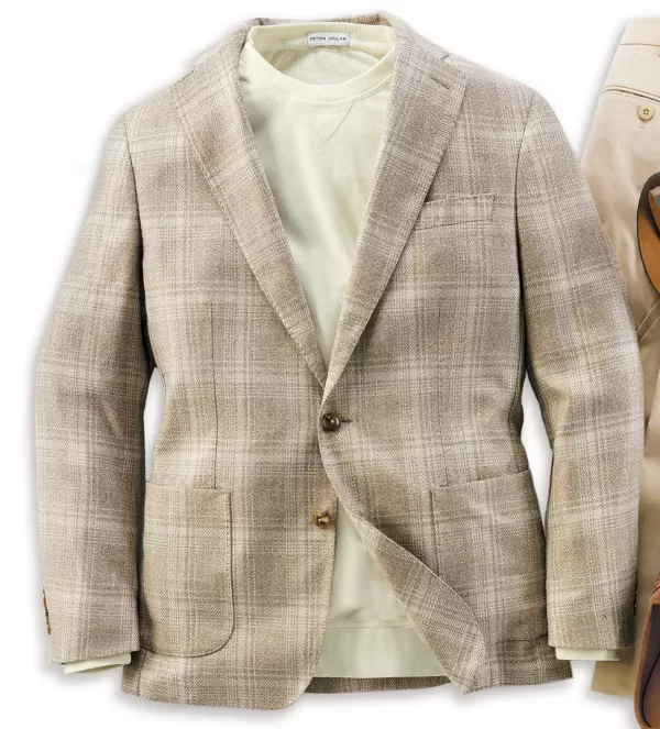 Peter Millar Willard Plaid Soft Coat- Sport Coats