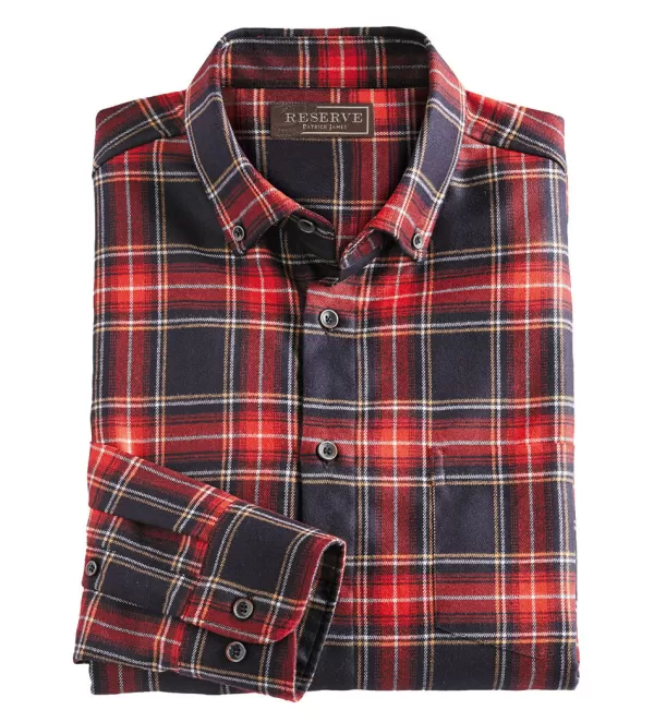 Reserve Ceramica Long Sleeve Plaid Sport Shirt- Long Sleeve Sport Shirts