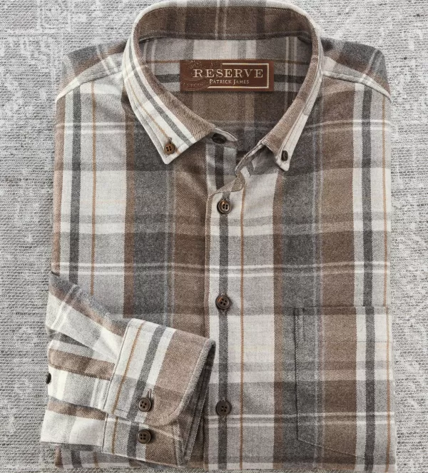 Reserve Ceramica Plaid Shirt- Long Sleeve Sport Shirts