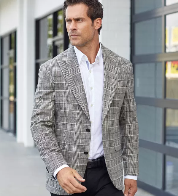 Reserve Glen Plaid Wool-Cashmere Sport Coat- Sport Coats