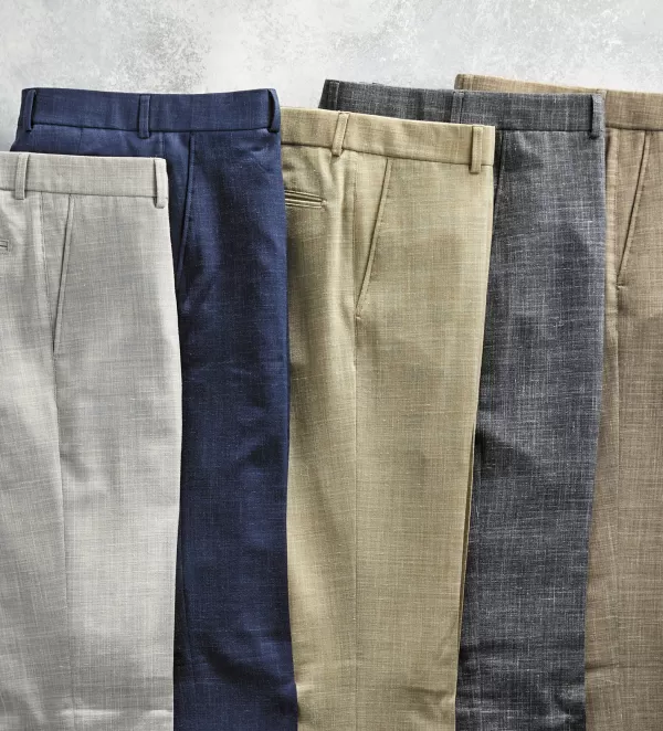 Reserve Linen-Look Slacks- Dress Pants