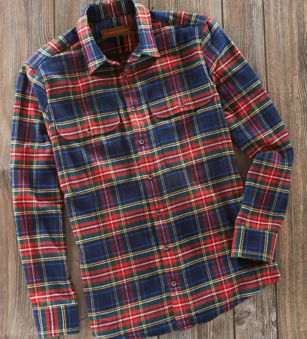 Reserve Plaid Flannel Long Sleeve Sport Shirt- Long Sleeve Sport Shirts