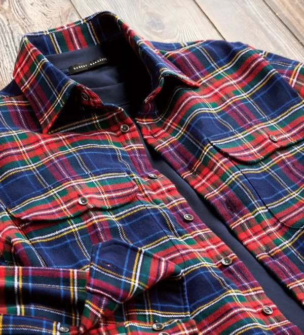 Reserve Plaid Flannel Long Sleeve Sport Shirt- Long Sleeve Sport Shirts