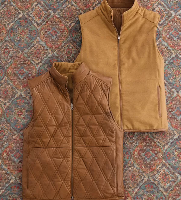 Reserve Reversible Leather Vest- Leather & Suede