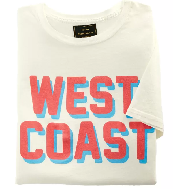 Retro Brand West Coast Tee Shirt- Tees