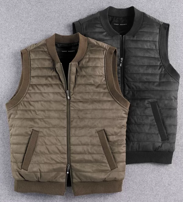 Robert Barakett Renoir Faux Suede Vest- Vests