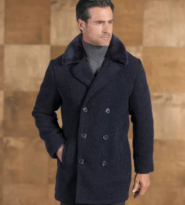 Robert Comstock Boucle Three-Quarter Length Coat- Casual & Active