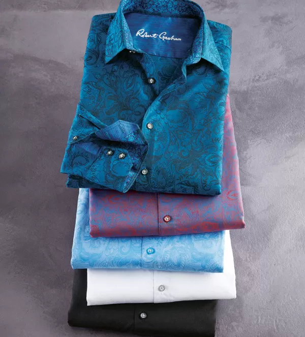 Robert Graham Andretti Paisley Long Sleeve Sport Shirt- Long Sleeve Sport Shirts