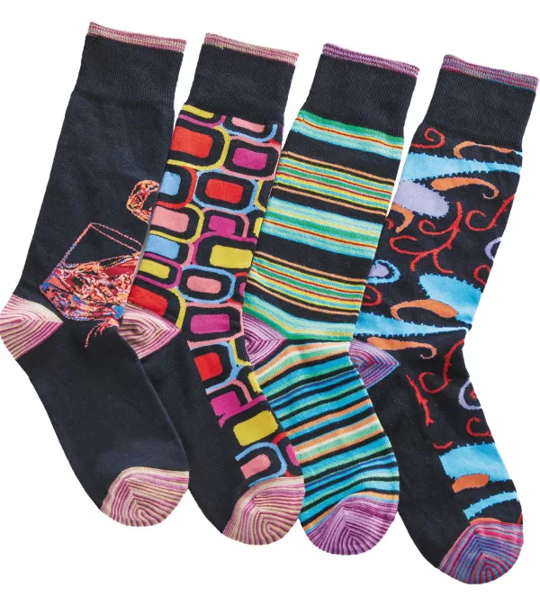 Robert Graham Chill Pill Abstract Anklet Socks- Socks