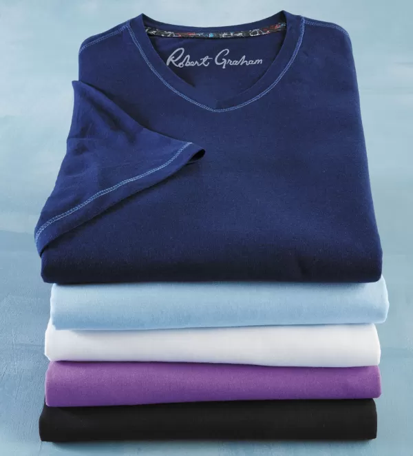 Robert Graham Eastwood V-Neck Tee- Tees