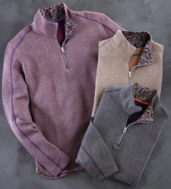 Robert Graham Greensboro Quarter-Zip Pullover- Pullovers & Layers