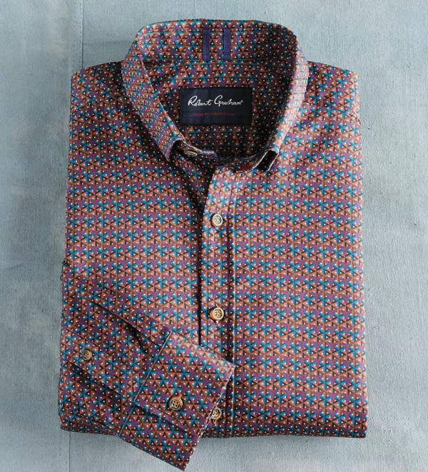 Robert Graham Jennings Long Sleeve Sport Shirt- Long Sleeve Sport Shirts