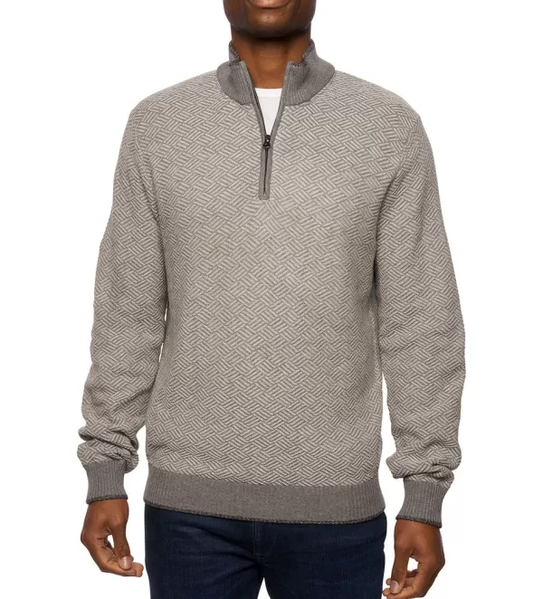 Robert Graham Lattace Mock Quarter Zip- Pullovers & Layers