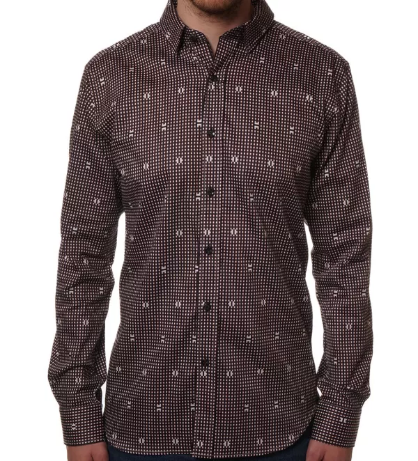 Robert Graham Lionel Long Sleeve Woven Shirt- Long Sleeve Sport Shirts