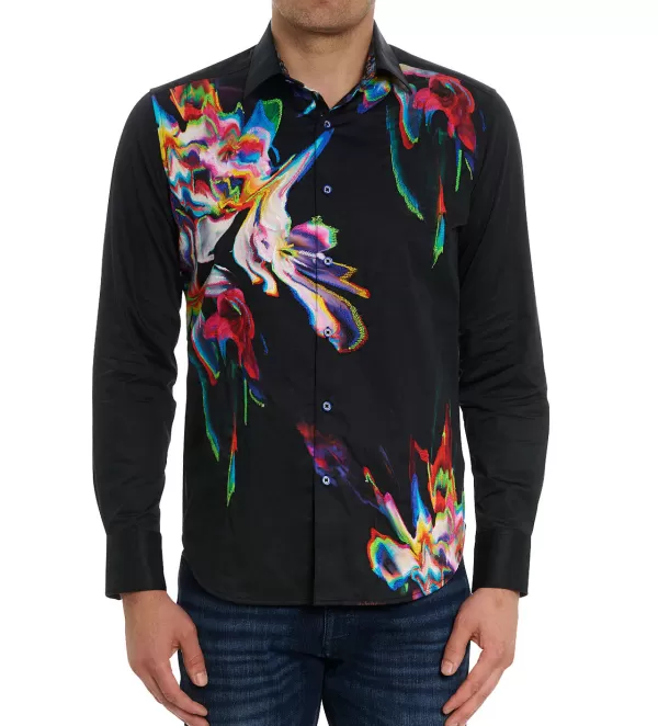 Robert Graham Long Sleeve Aurora Woven Shirt- Long Sleeve Sport Shirts