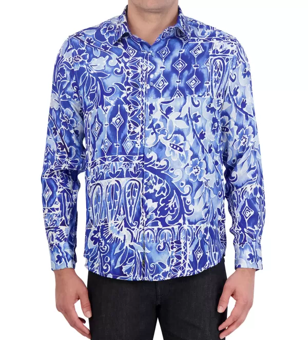 Robert Graham Long Sleeve Jaipore Le Shirt- Long Sleeve Sport Shirts