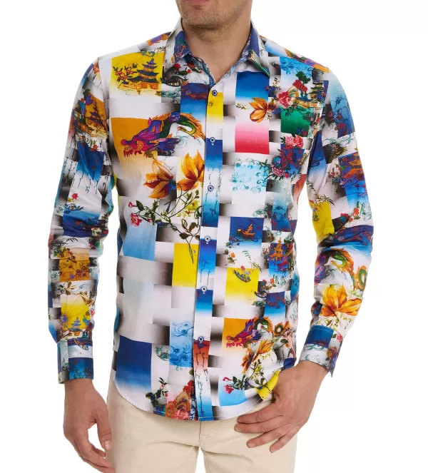 Robert Graham Long Sleeve Koa Woven Shirt- Long Sleeve Sport Shirts